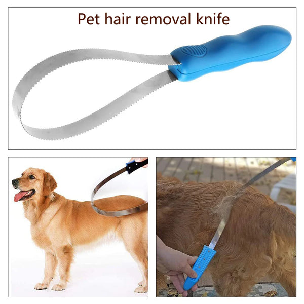 Cuchilla Deslanadora de Mango Largo para Perros y Caballos
