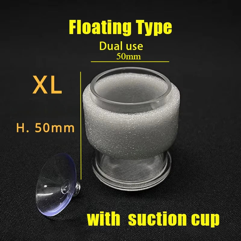 Clear Acrylic Aquarium Feeding Cup Ring Anti-drift Betta Fish Feeder
