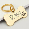 Personalized Stainless Steel Bone-Shaped Dog ID Tag