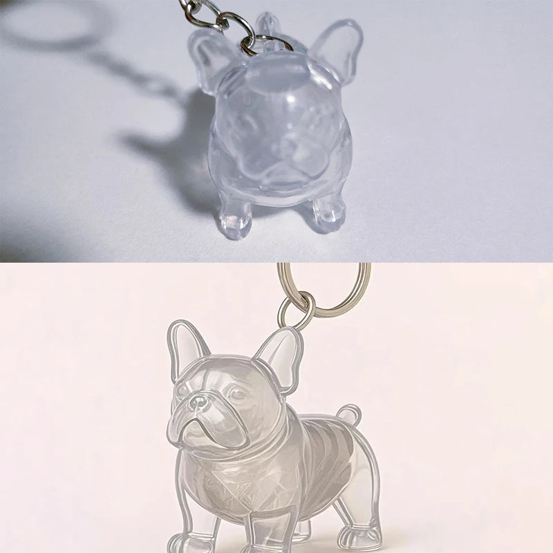 Transparent Pet Hair Keepsake Charm for Keys