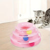 Three Layer Interactive Cat Toy Tower with Colorful Balls
