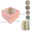 Set of 10 Cake Boxes with Clear Window for Bakery and Gifting