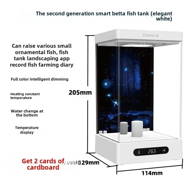 Aquarium de Bureau Compact 2L pour Poisson Betta