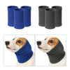 Set of blue and gray pet anxiety relief dog ear and neck muffs for dogs