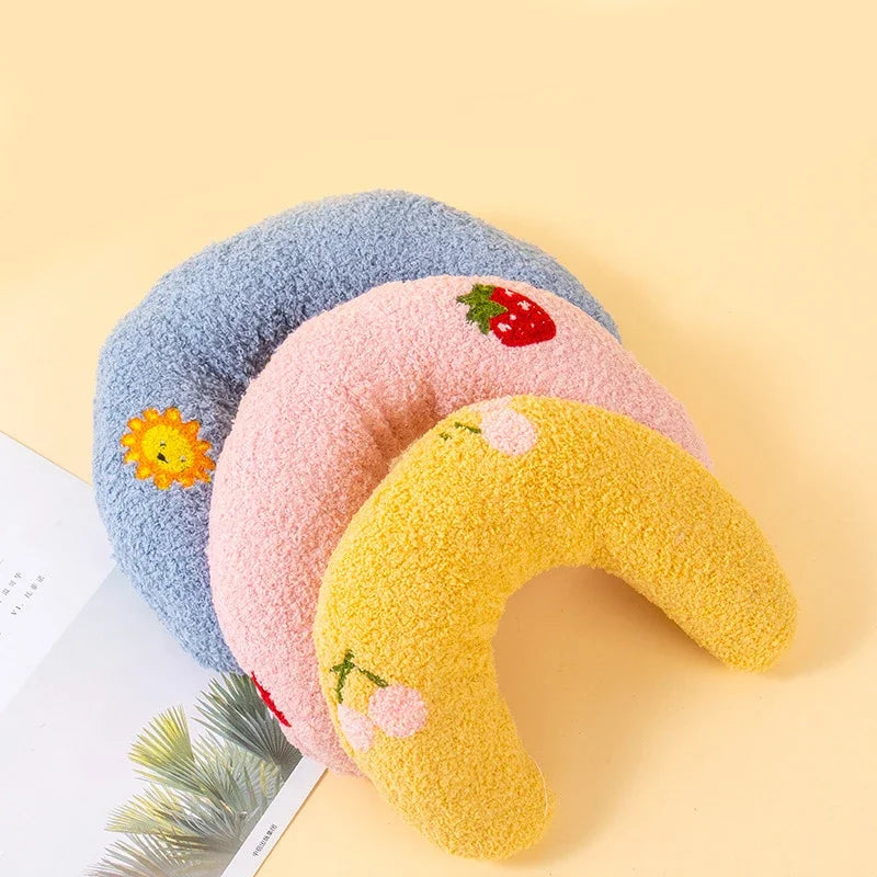 Super Soft Half Donut Cat Bed Pillow for Neck Support and Relaxation