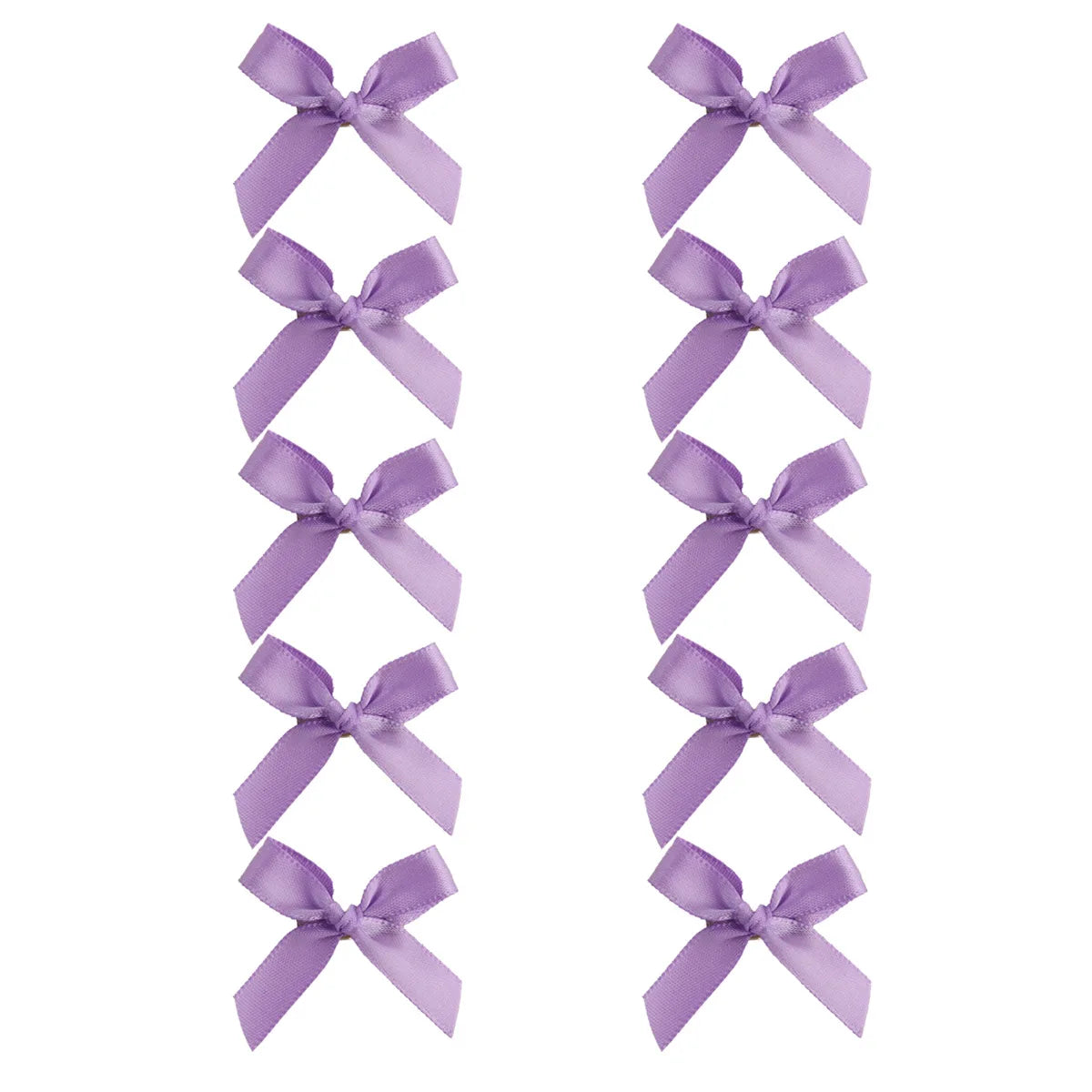 A set of purple ribbon bow hair clips for girls