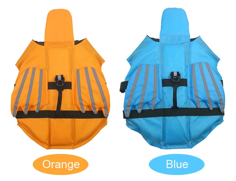 Adjustable Dog Life Jacket with Rescue Handle and High Buoyancy