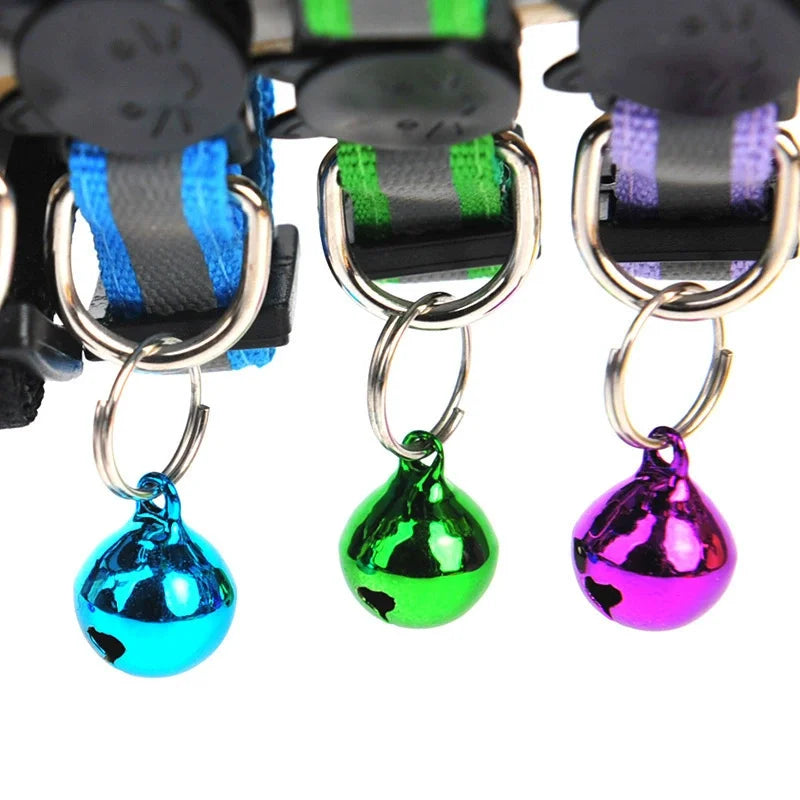 Reflective Cat Head Pet Collar with Bell for Cats and Small Dogs
