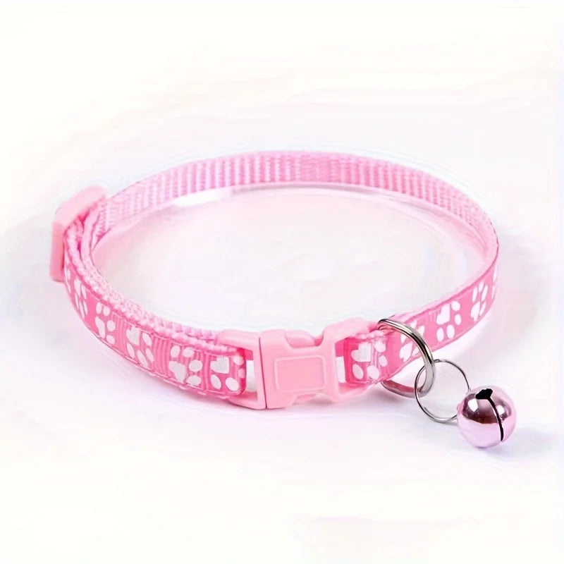 Bunte Schleifen-Hundehalsband mit Glocke