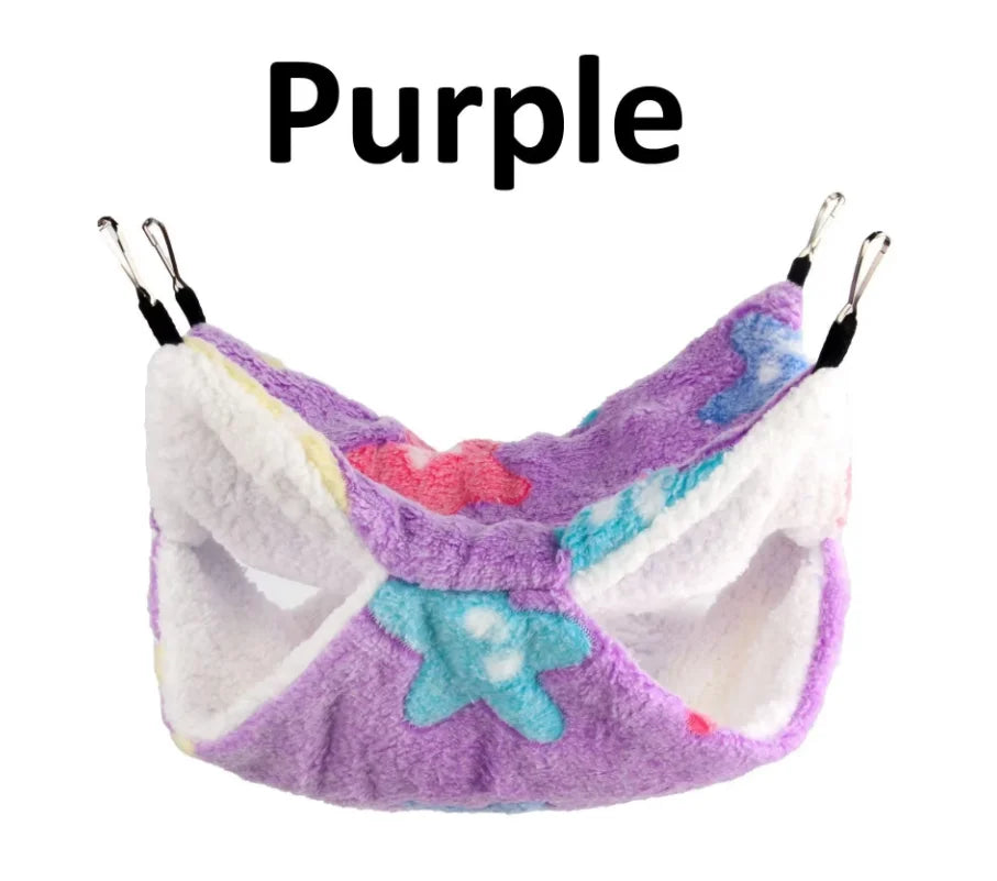 Double Layer Fleece Hanging Hammock Bed for Small Pets