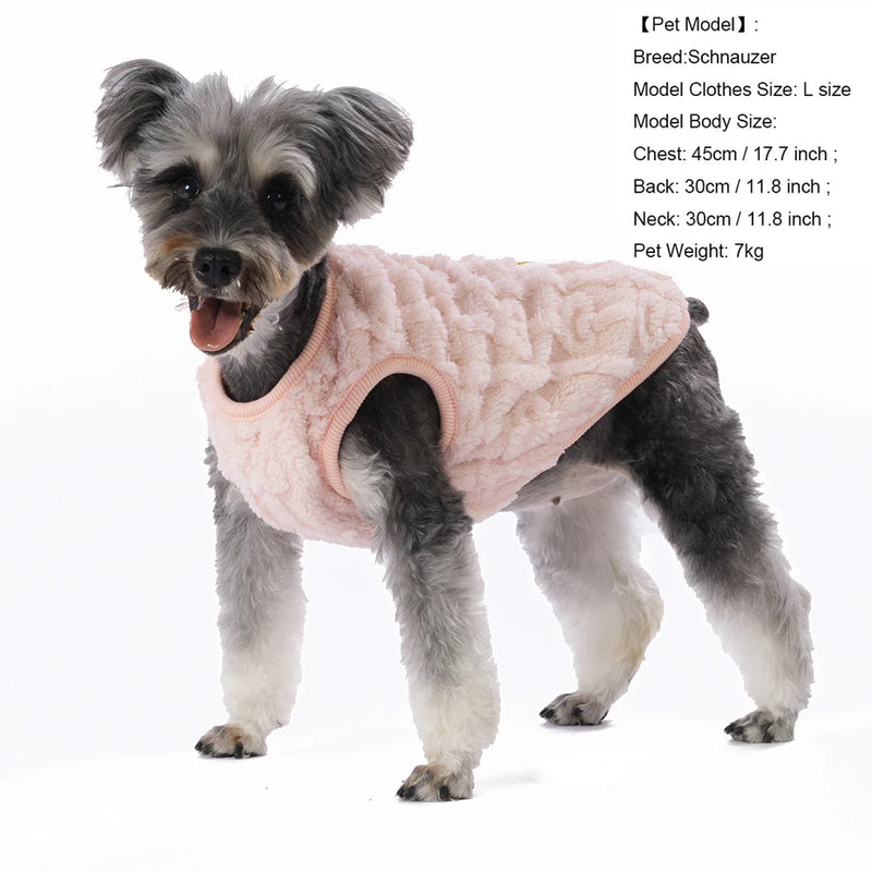 Chaleco de Felpa Suave para Perros en Invierno
