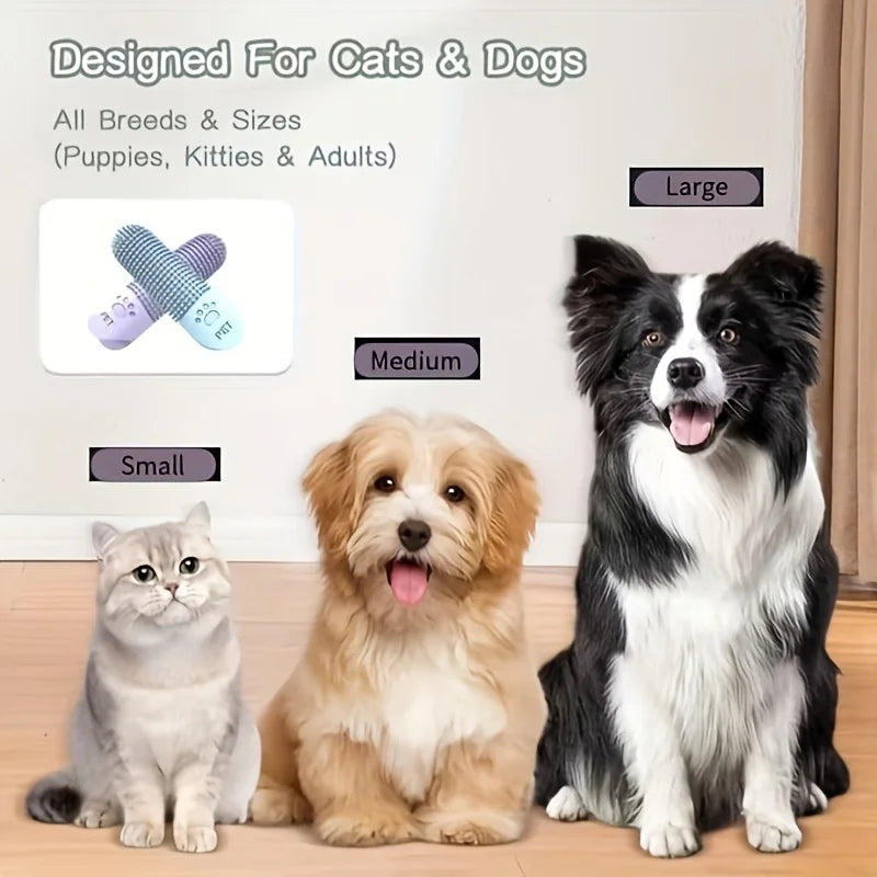 Soft Silicone 360° Finger Toothbrush for Dogs & Cats
