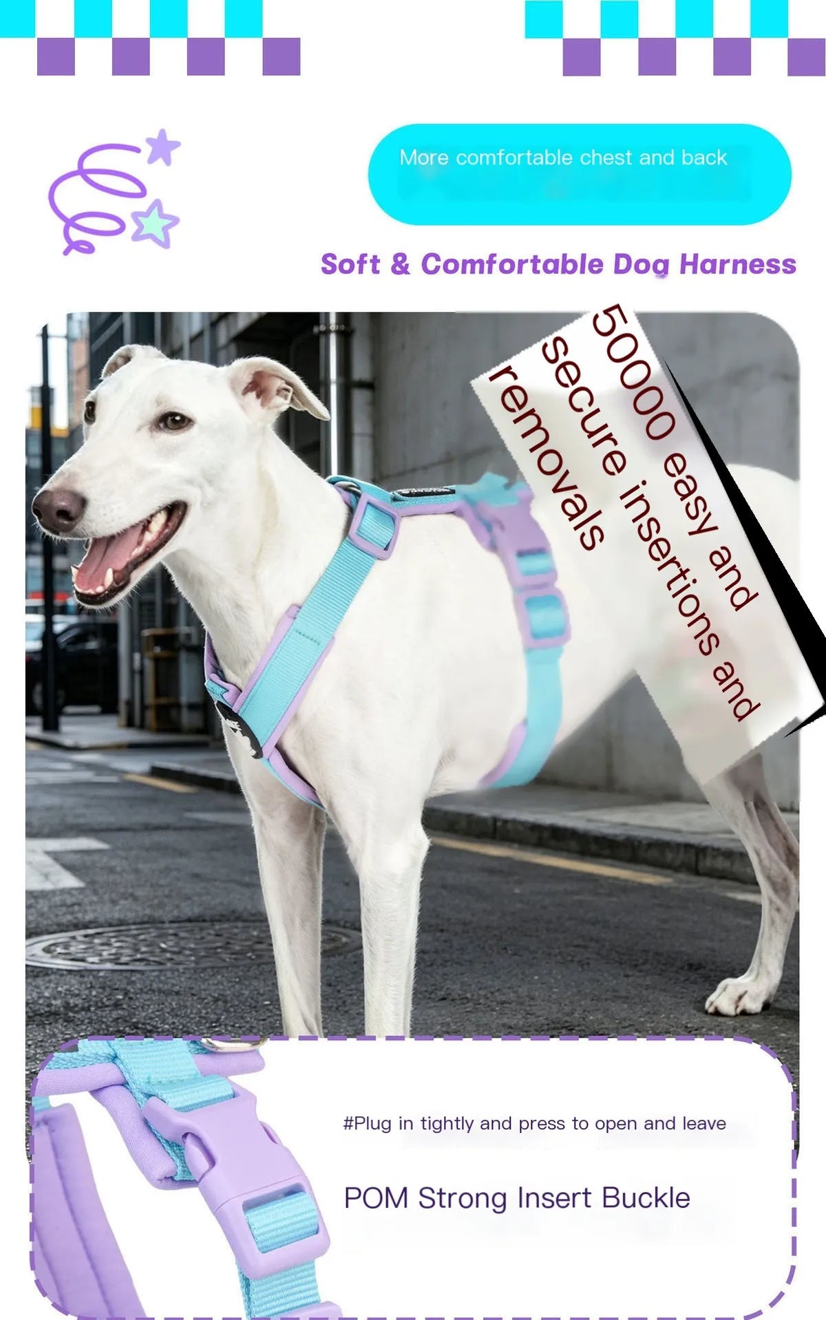 No-Pull Dog Harness with Reflective Strips