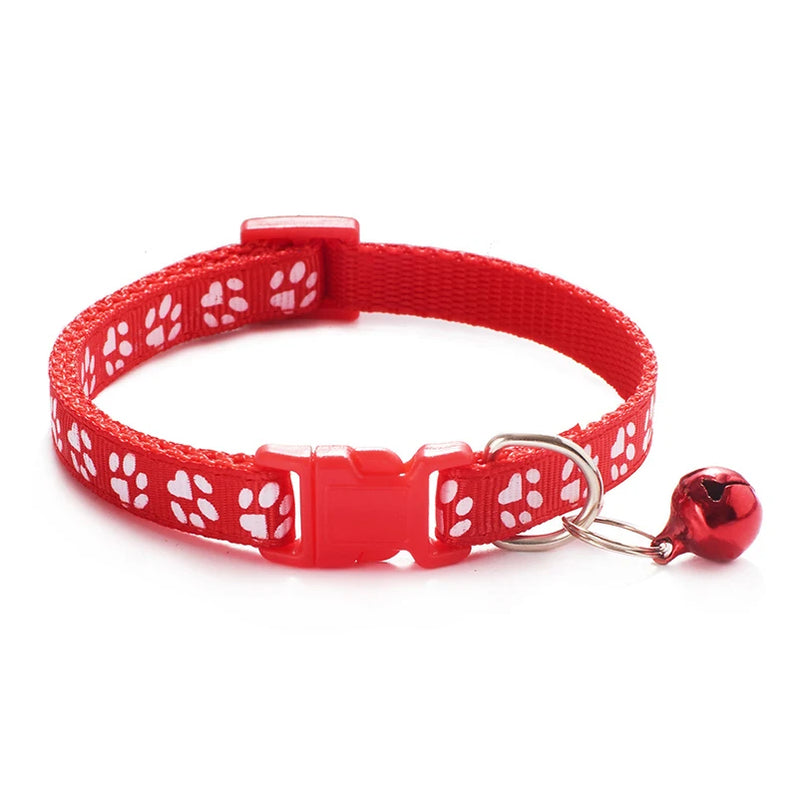 Collier à Cloche Imprimé Coloré pour Chats et Chiens