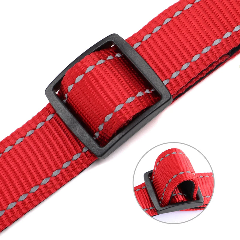 Reflektierendes personalisiertes Hundehalsband mit graviertem Anhänger