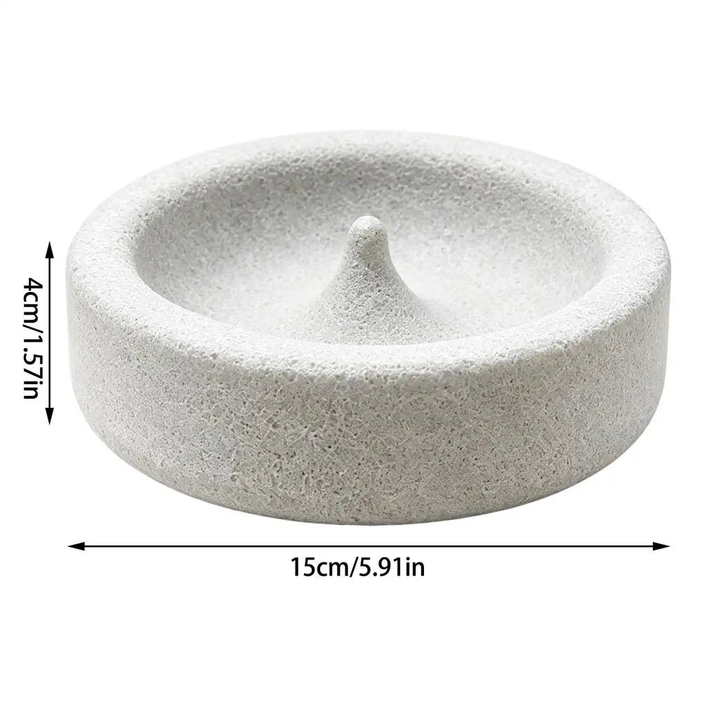 Natural Pumice Bird Feeding Bowl with Anti-Spill Design