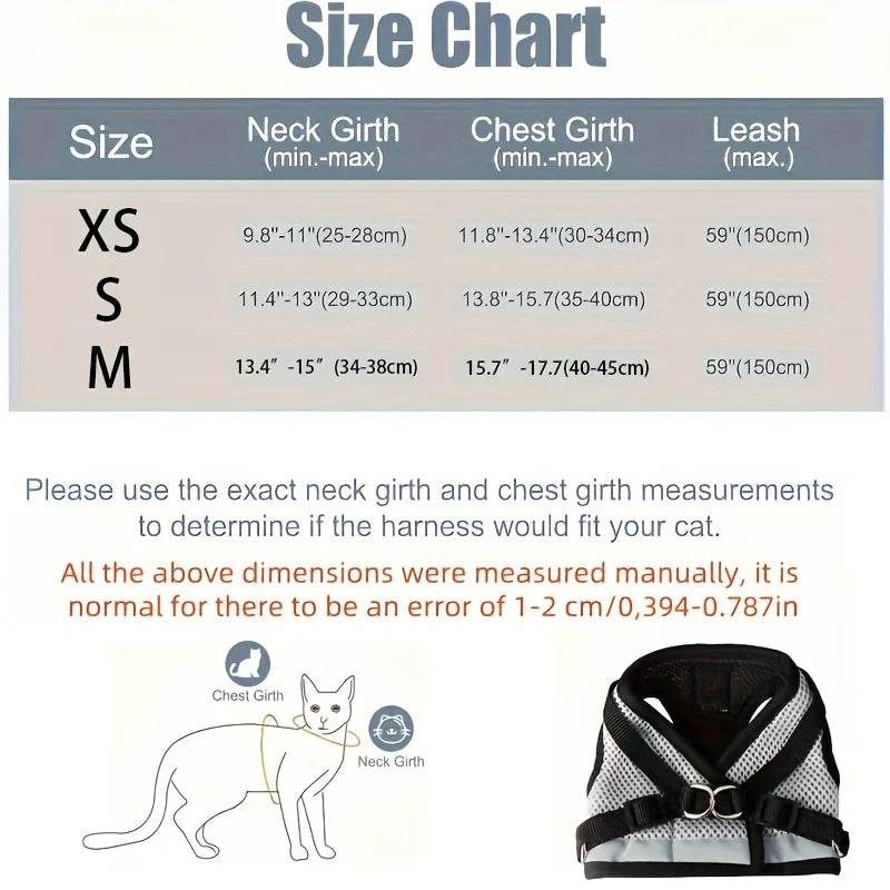 Vest-Style Pet Harness with Anti-Escape Leash Set