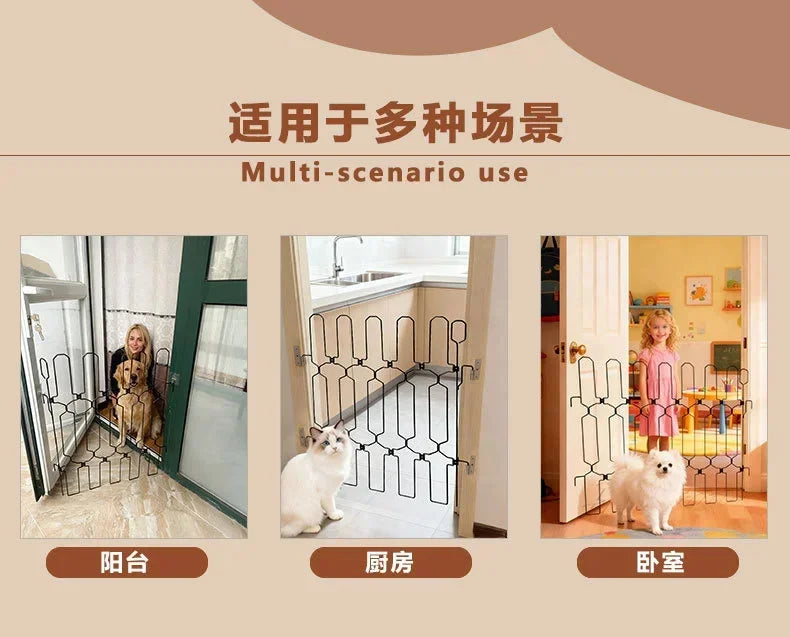 Adjustable Retractable Pet Safety Gate for Doorways and Stairs