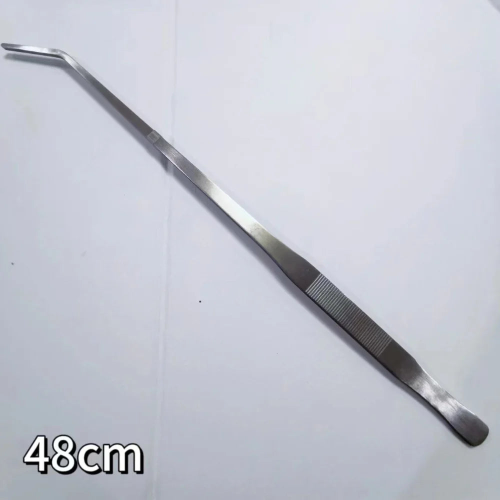 Stainless Steel Aquarium Plant Tweezers with Ergonomic Elbow Design