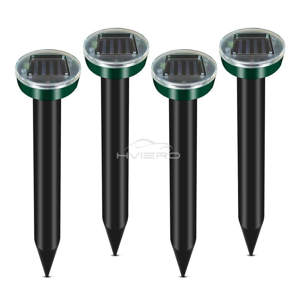 Solar Powered Ultrasonic Pest Repeller for Yard and Garden