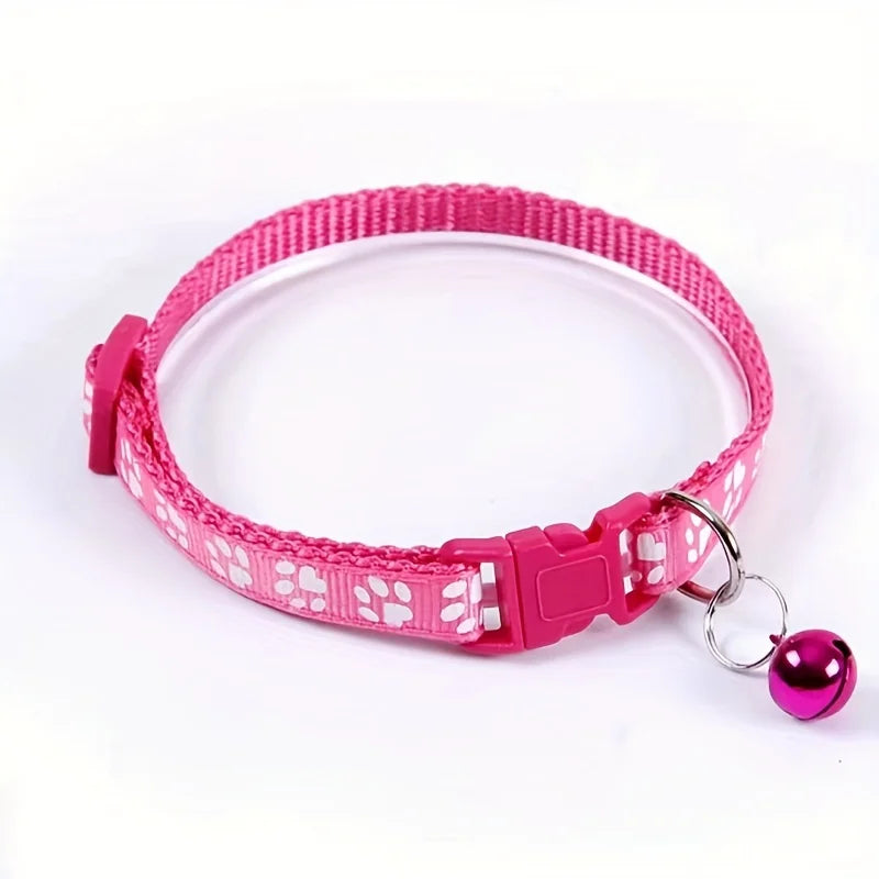 Bunte Schleifen-Hundehalsband mit Glocke