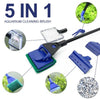 Kit de Nettoyage pour Aquarium 5-en-1 avec Filet, Grattoir et Brosse