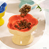 Elevated Ceramic Slow Feeder Bowl for Cats and Small Dogs