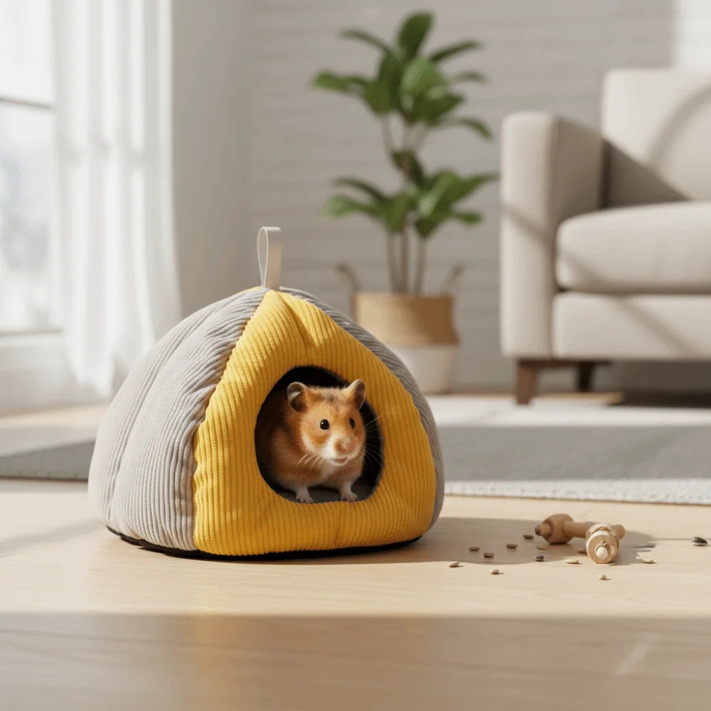 Cozy Plush Hanging Nest Bed for Small Pets
