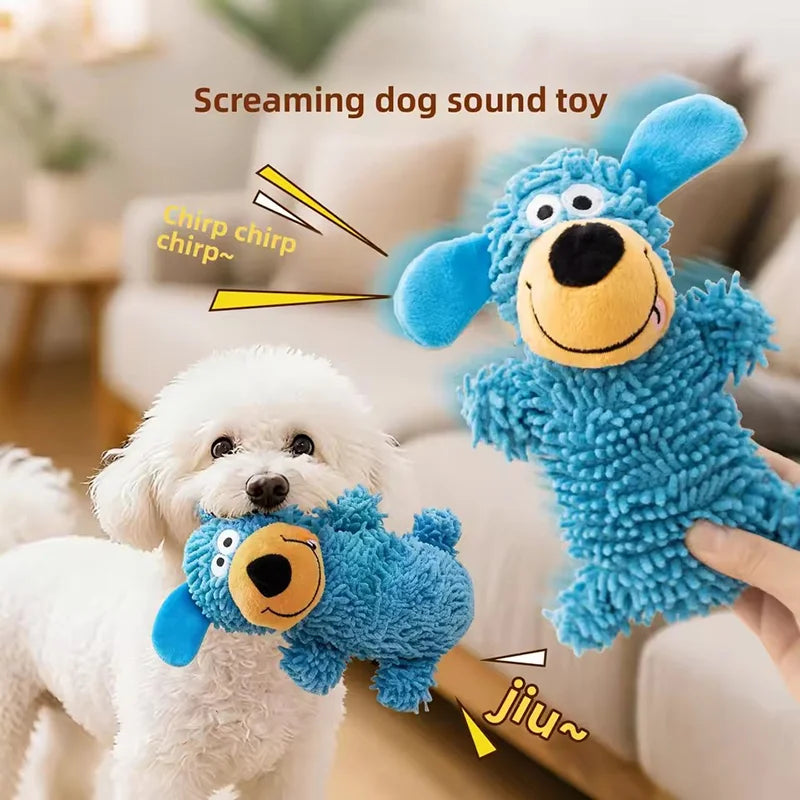 Soft Plush Squeaky Dog Toy for Teething Puppies and Small Dogs
