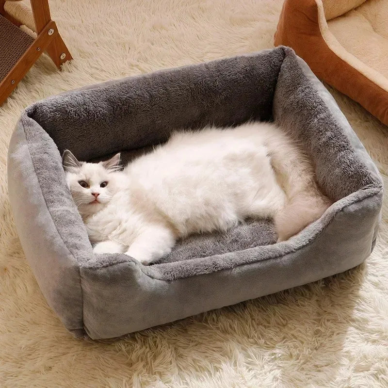 Coussin de lit doux en peluche pour animaux