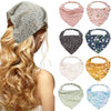 Boho Floral Print Cotton Triangle Hair Bandanas