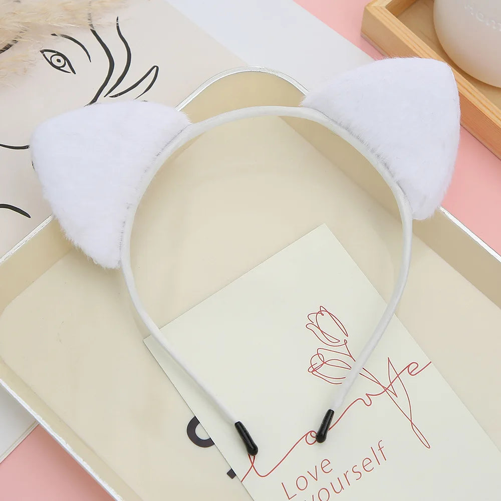 Furry Cat Ears Headband for Cosplay and Parties