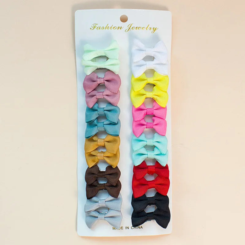 Handmade Pet Hair Clips - Colorful Bow Hairpins for Dogs and Cats