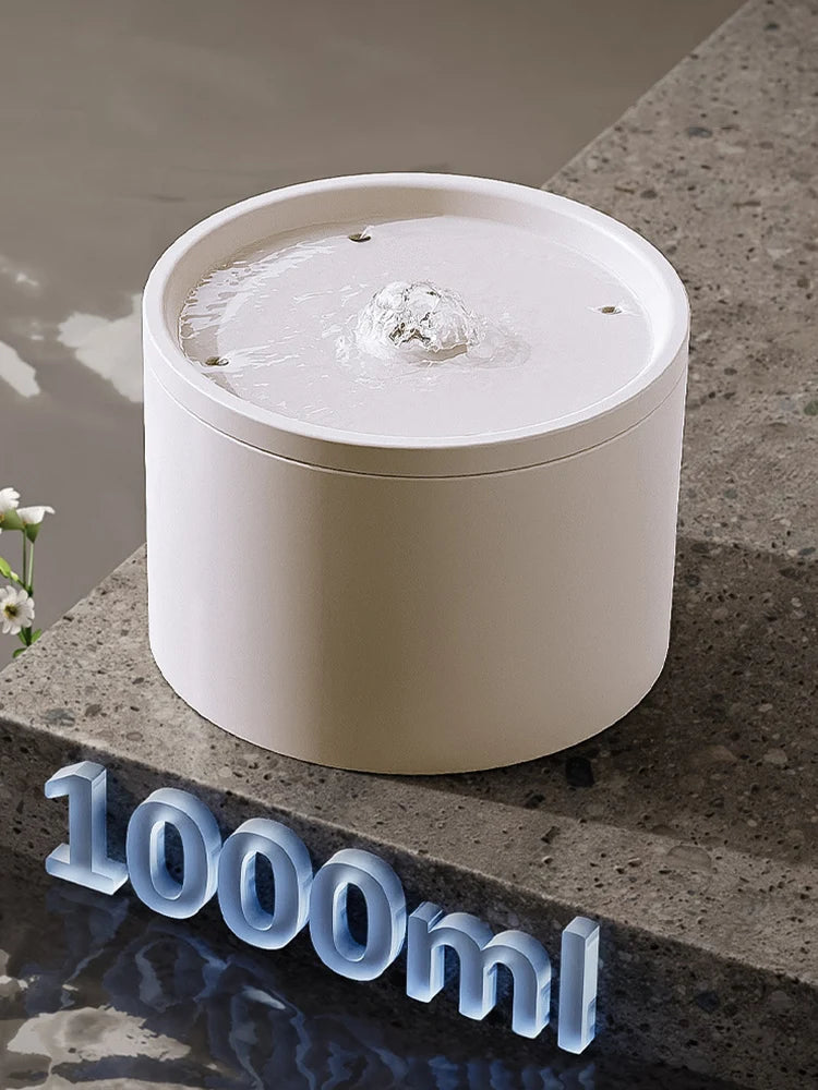 Dispensador de Agua Automático para Mascotas con Bol de Cerámica