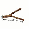 Natural Wood Forked Bird Perch for Small Parrots