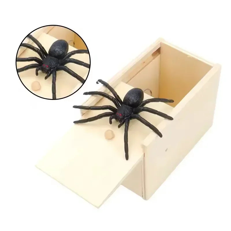 Wooden Spider Surprise Prank Box Set