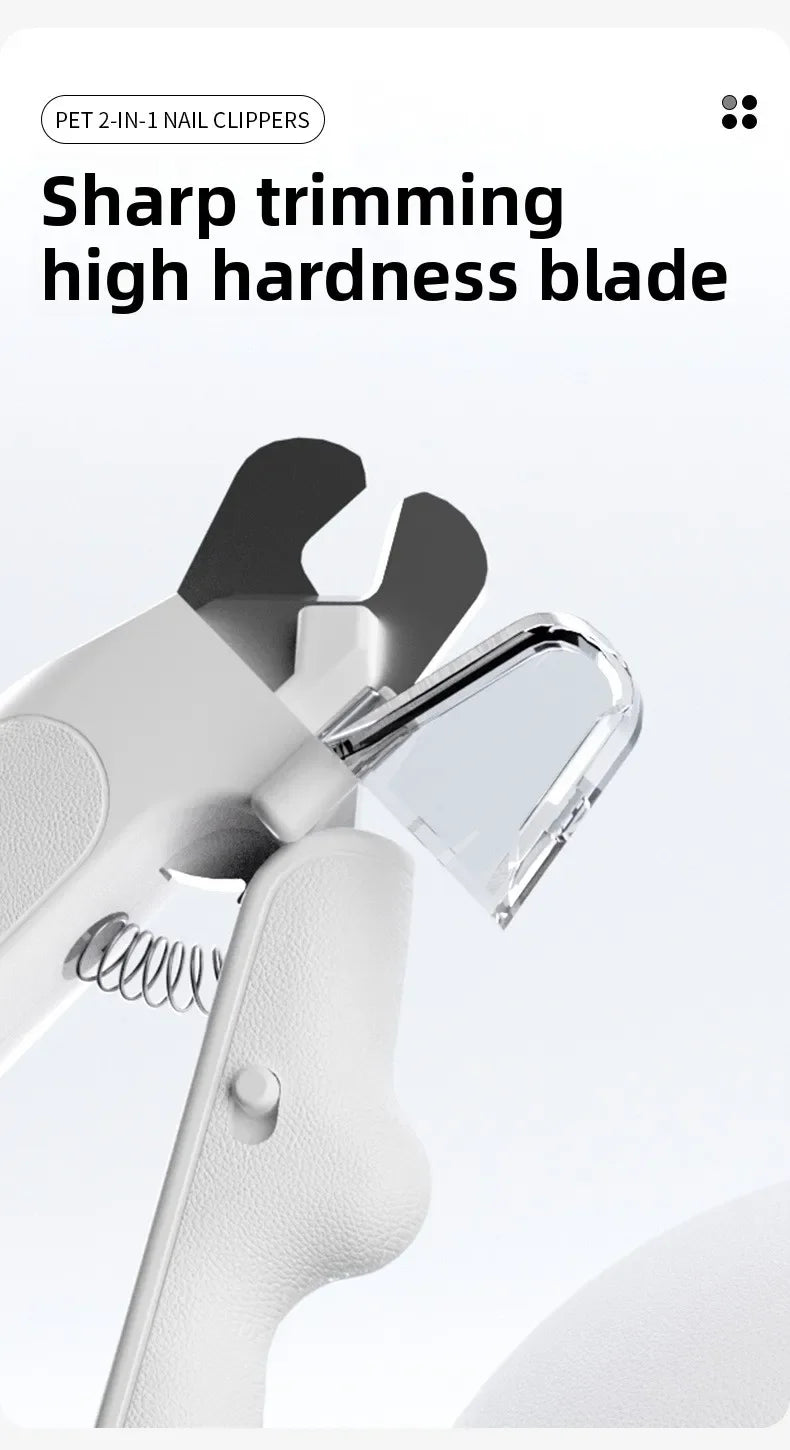 2-in-1 Pet Nail Clipper and Grinder with LED Light