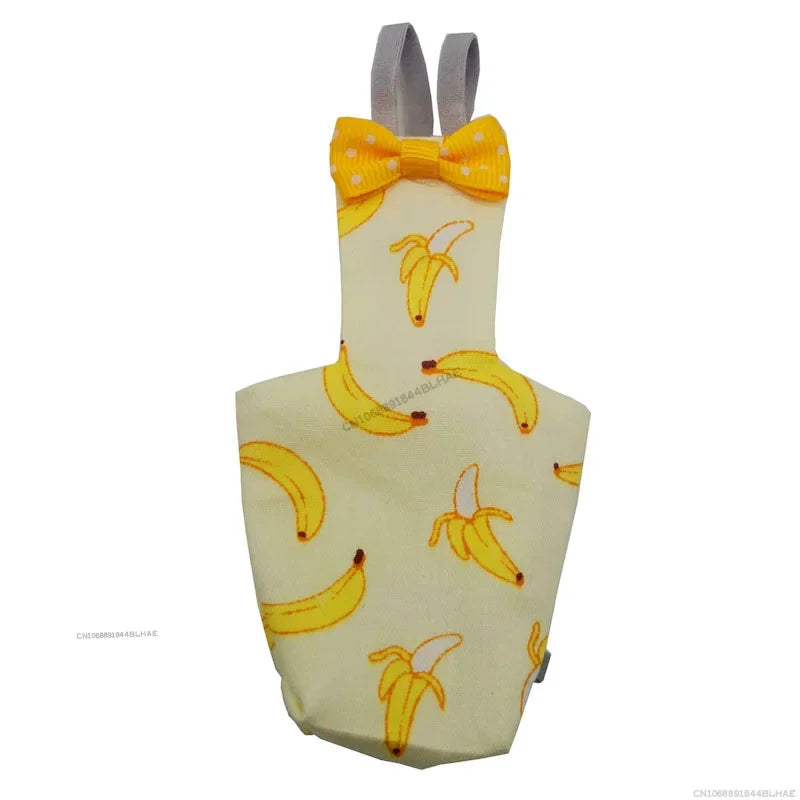 Yellow parrot flight suit with a matching bow tie