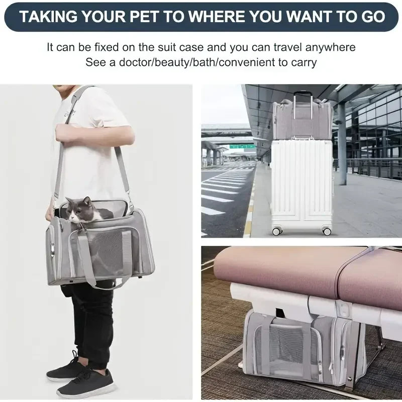 Soft-Sided Pet Carrier Backpack for Cats and Small Dogs