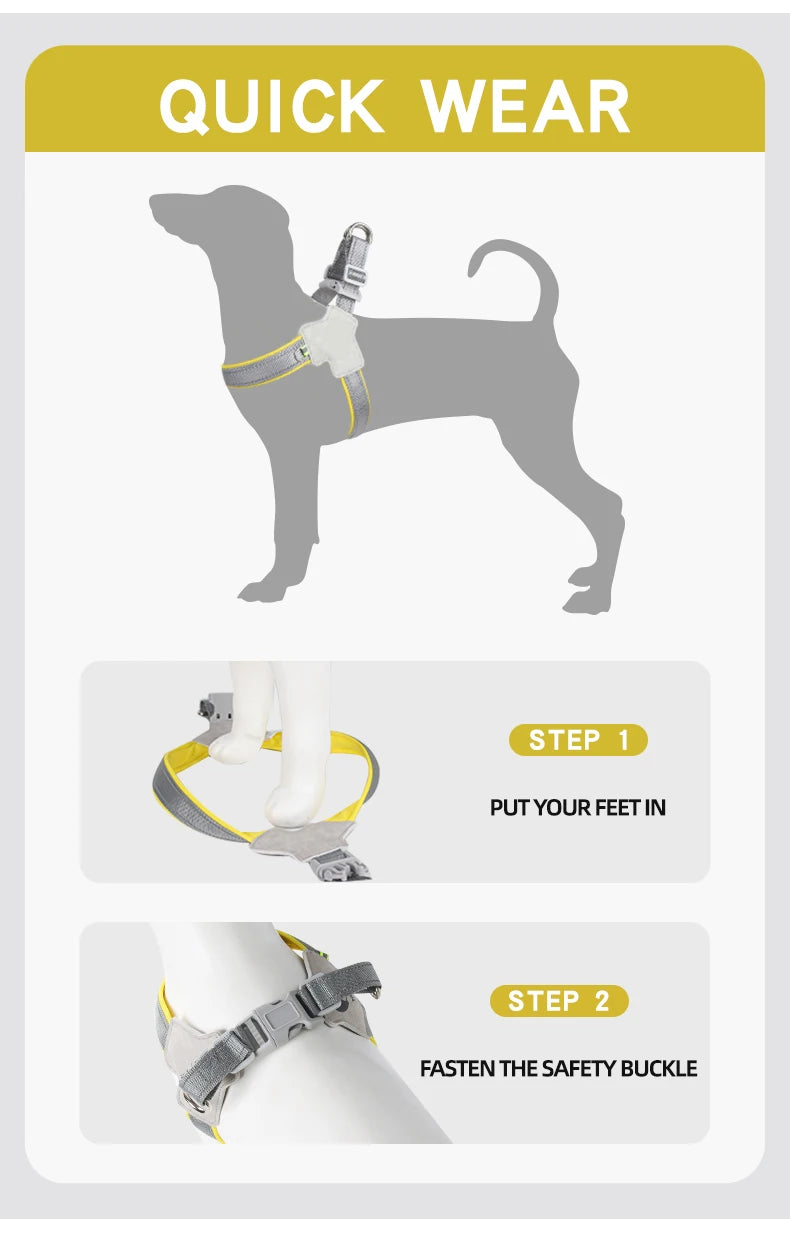 Reflektierendes Zugverhinderndes Hundegeschirr