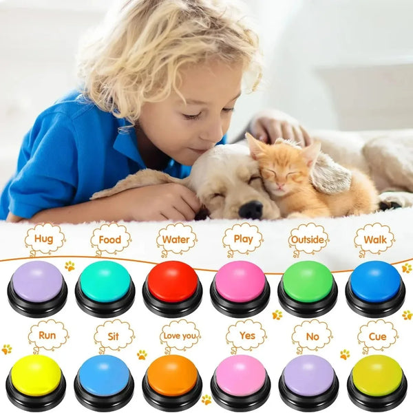 Dog Communication Buttons With 30s Voice Recording For Training