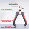 Stainless Steel Pet Nail Clippers with Safety Guard & Built-In File