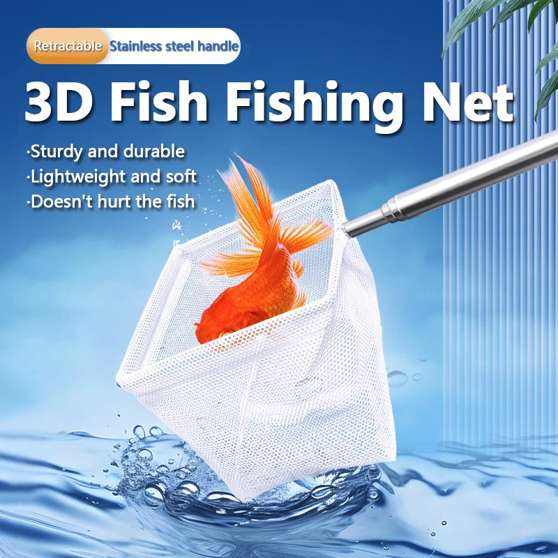 Extendable Aquarium Net with Suction Cup