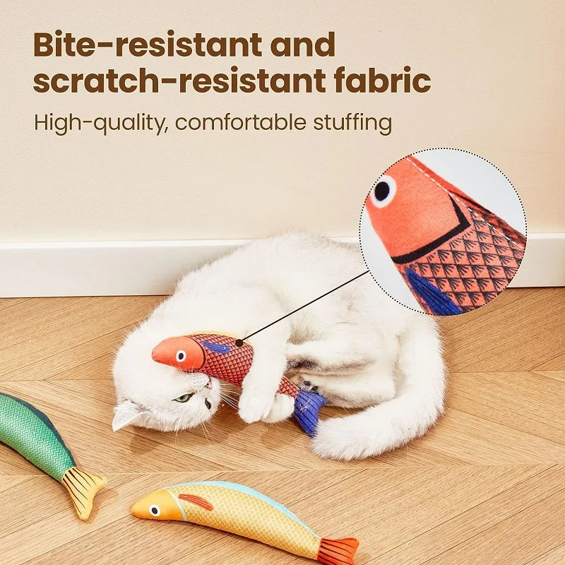 Jouet en Peluche Poisson à la Catnip pour Chats