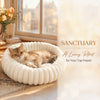 Round Donut Cat Bed - Ultra Soft Plush Pet Nest for Small Dogs and Cats