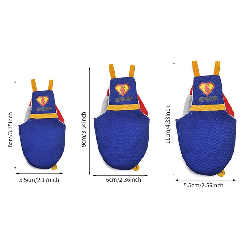 Traje de Vuelo Reutilizable para Loro de Algodón