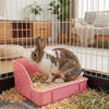 Corner Rabbit Litter Box with Removable Tray and Grid