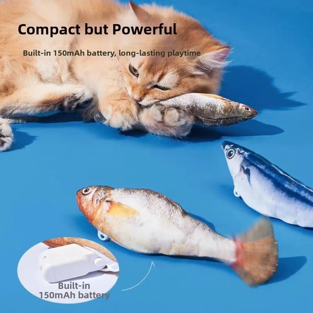 Interactive Cat Toy Fish with Wagging Tail – USB Rechargeable