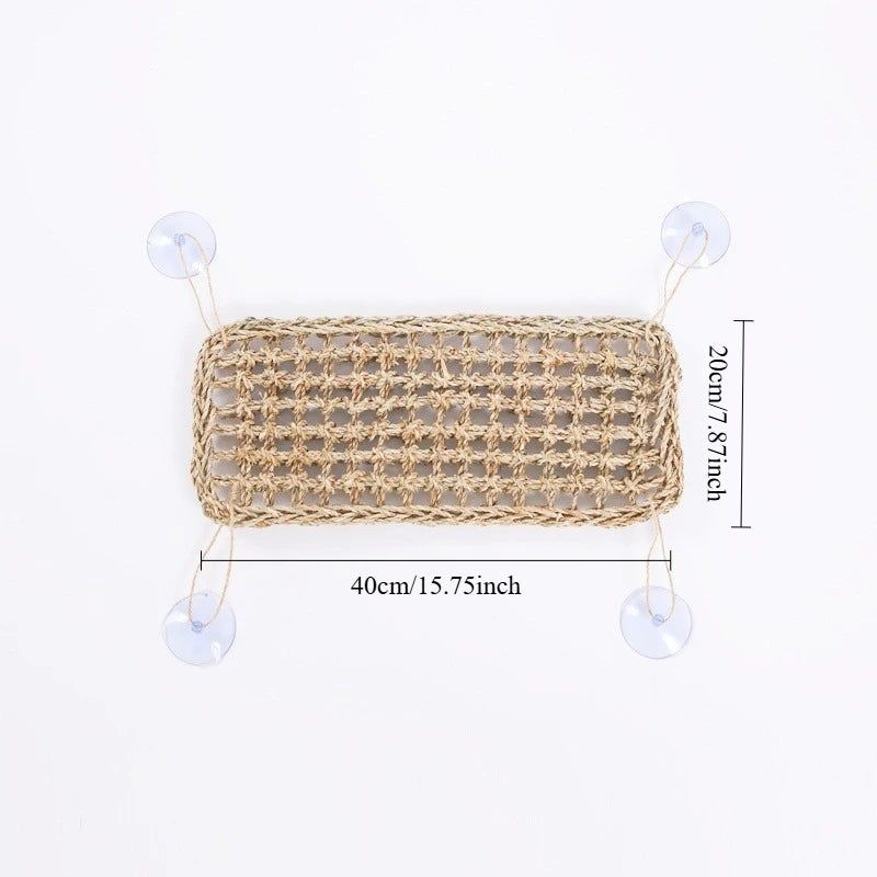 Natural Seaweed Reptile Hammock with Suction Cups