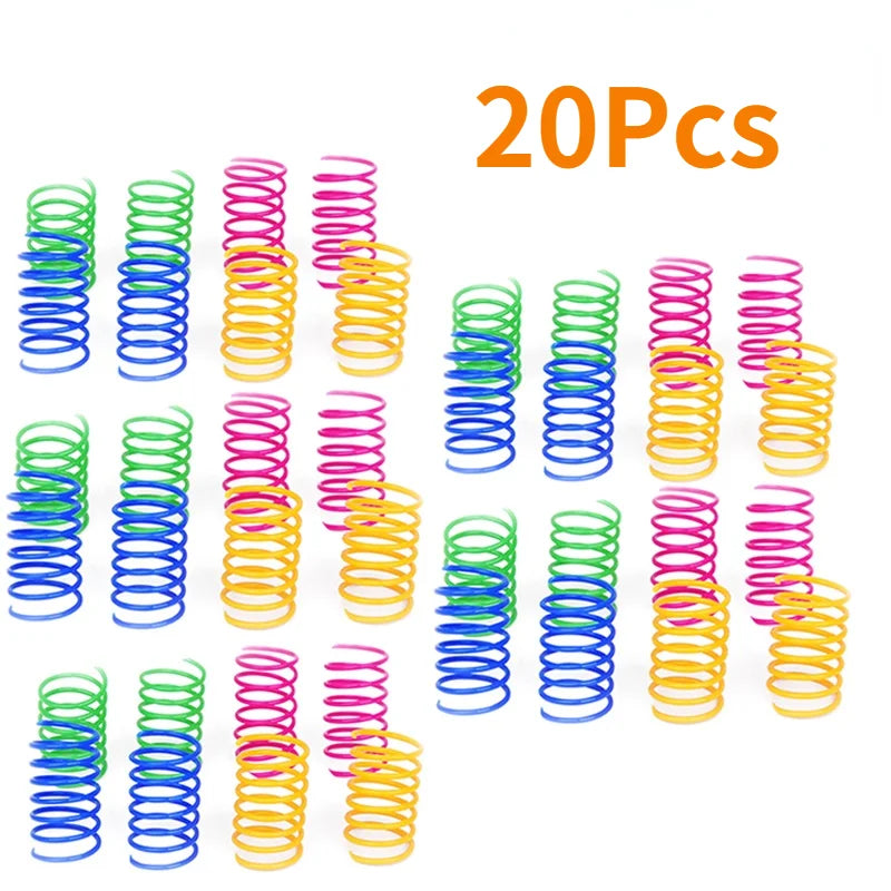 Colorful Coil Spring Cat Toys – Interactive Bouncy Play Set